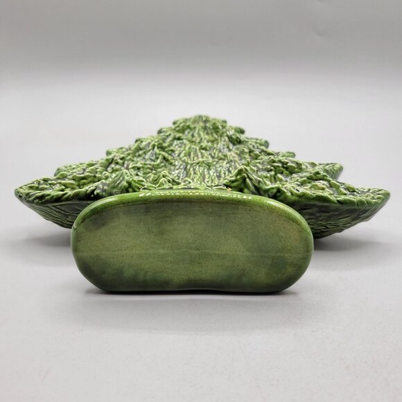 Vintage Hobbyist Ceramic Green Christmas Tree Shaped Decor or Candy Dish - Picture 3 of 8